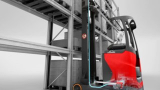 Pallet stacker from Linde Material Handling during maneuvers